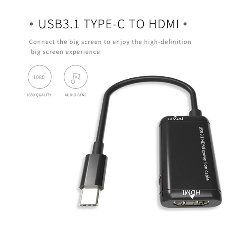 Кабель переходник с Type C на USB 3 1 1080P конвертер для Android телефона планшета