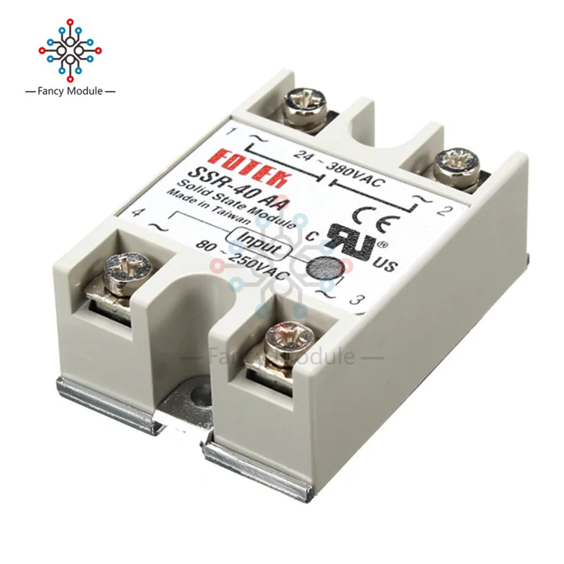 

SSR-40AA-H 40A Solid State Relay Module 80-280V AC / 90-480V
