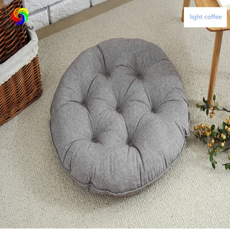 Подушка для сидения японский Стиль 55*55 см Лен и хлопок большой круглый подушки