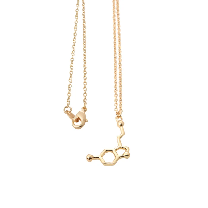 Модное ожерелье с подвеской допамина золотого цвета 2016 научное химической