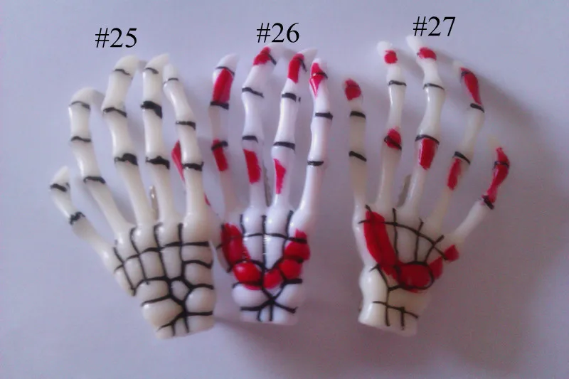 Женская заколка для волос 12 шт./лот в готическом стиле|skeleton hand|hair clips skullhand hair clip |