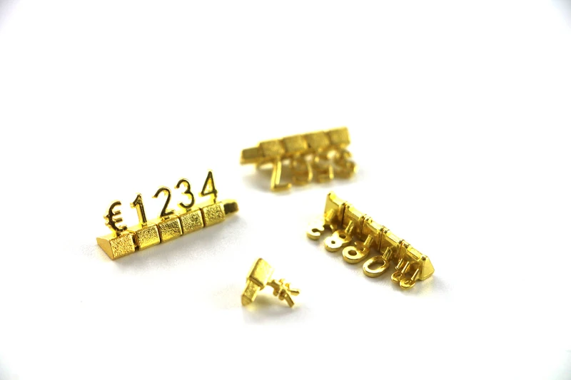 Роскошный металлический стеллаж 3d регулируемая цена ярлык дисплея Европейский