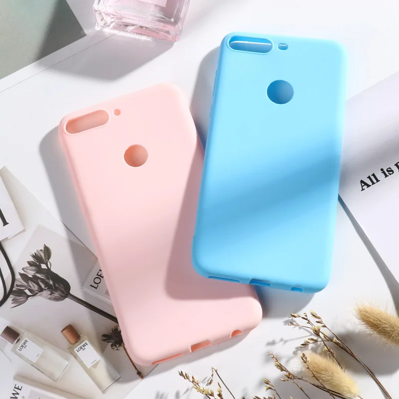 Чехол для huawei Honor 7C чехол 5,7 дюймов AUM-L41 карамельный цвет силиконовый чехол s для Honor 7 C 7C Pro LND-L29 5,99 Fundas Coque Capa