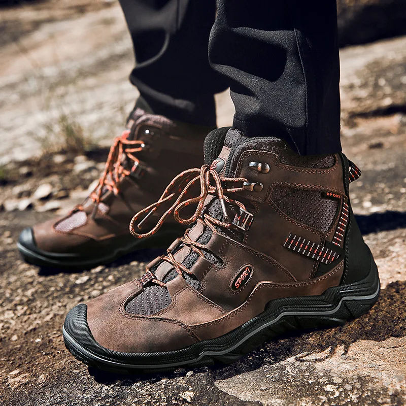 Brand Hiking Shoes Men Spring Hiking Boots Mountain Climbing Shoes Outdoor Sport Shoes Trekking Sneakers Size 38-45