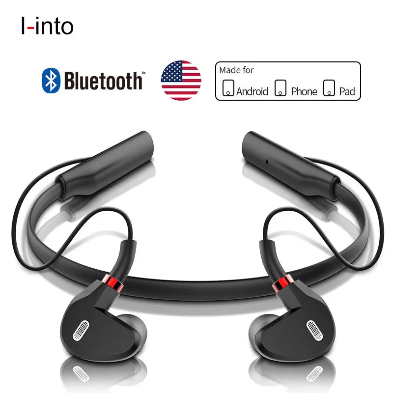 I-INTO I2 Dual Dynamic Bluetooth 4.1 Earphone Hifi Wireless Headphone In-Ear Sport Stereo Bass Headset Sleeping Earbud | Электроника