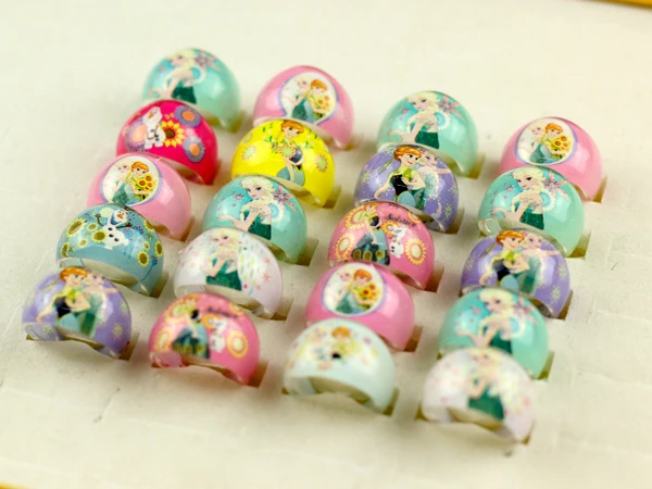 Детское кольцо с героями мультфильмов 1 шт. пластиковые полимерные украшения для