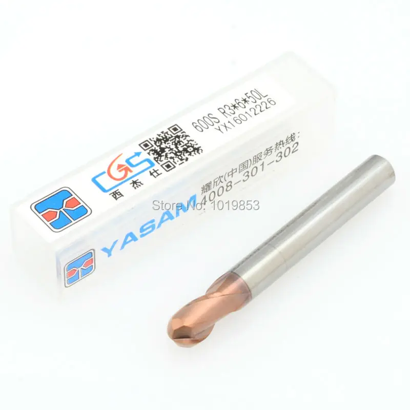 2 шт. CGS 600S R3 * 6 50L HRC68 твердая карбидная Концевая фреза из вольфрама с шариковым
