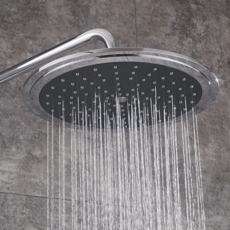 

1Pcs 30Cm Plastic Round Shape Rainfall Powered Shower Room Top Shower Roof Head Nozzle Cabin Accessories 12inch