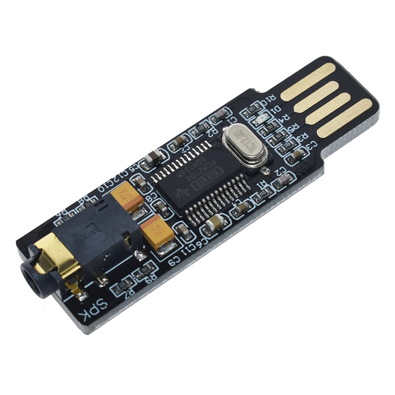 Плата WAVGAT Mini PCM2704 USB Аудио Звуковая карта DAC декодер Бесплатный привод для ПК и