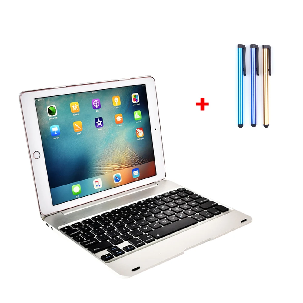 Серый Для apple iPad air 1/2 iPad Pro 9,7 Складная Bluetooth беспроводная клавиатура 78 ключ для iPad air / защита от падения оболочка - Цвет: Серый