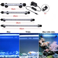 aquarium fish tank 9121521 smd5050 led light bluewhite 18283848cm bar submersible waterproof clip lamp decor eu plug s40