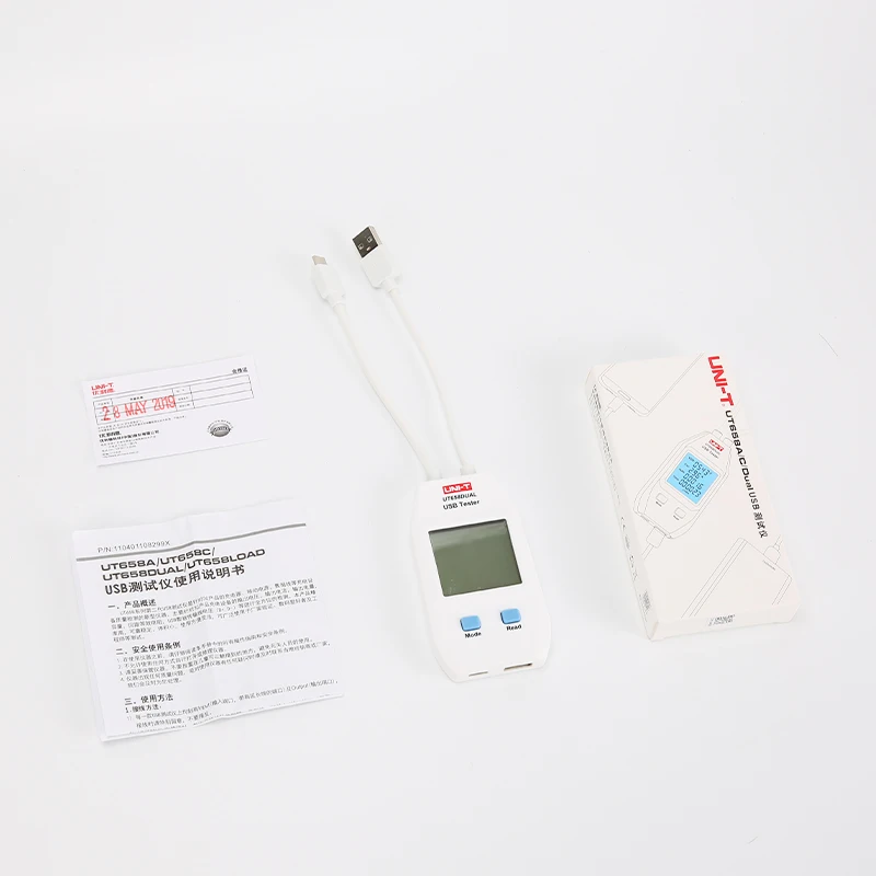 UNI-T новейший UT658A/UT658C/UT658 двойной тест Макс 3,30 в с хранения данных USB тест er метров Вольтметр для зарядного устройства