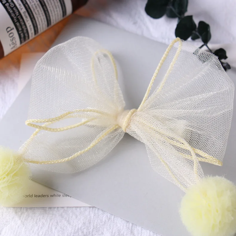 Модный милый марлевый бант заколка для волос модные однотонные заколки с