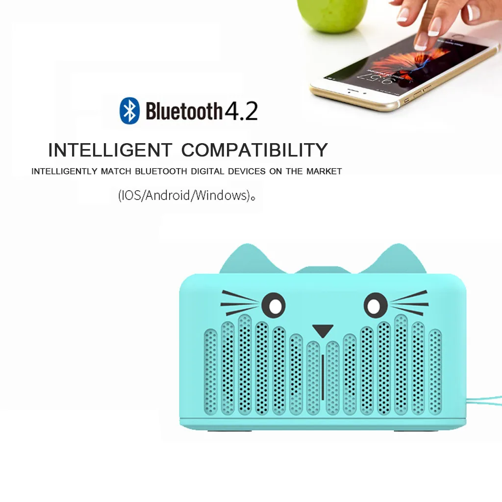 Новинка Bluetooth динамик FM радио TF карта и U диск милый мультяшный с подставкой чип