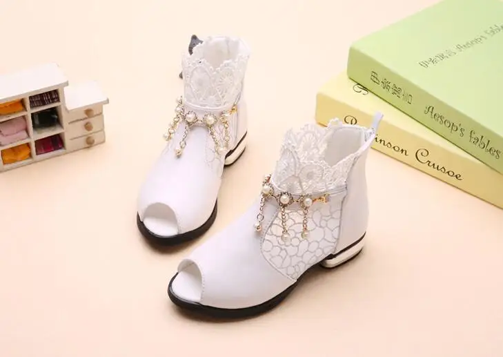 Новинка 2017 года летние детские сандалии для девочек детская обувь ажурная