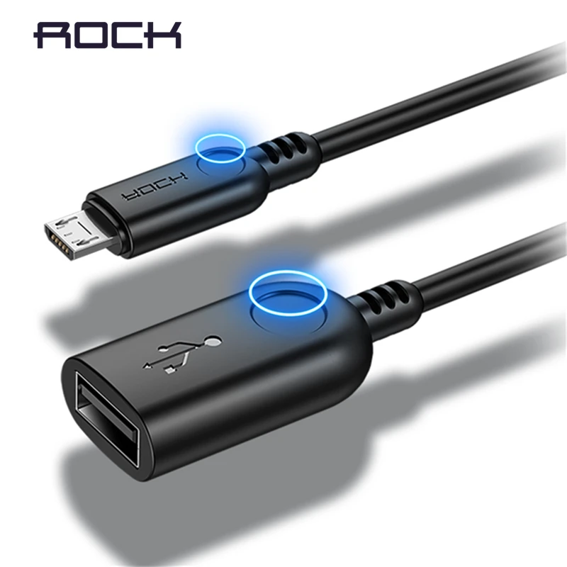 Кабель адаптер ROCK Micro USB OTG для передачи данных переходник Samsung Galaxy Xiaomi Huawei