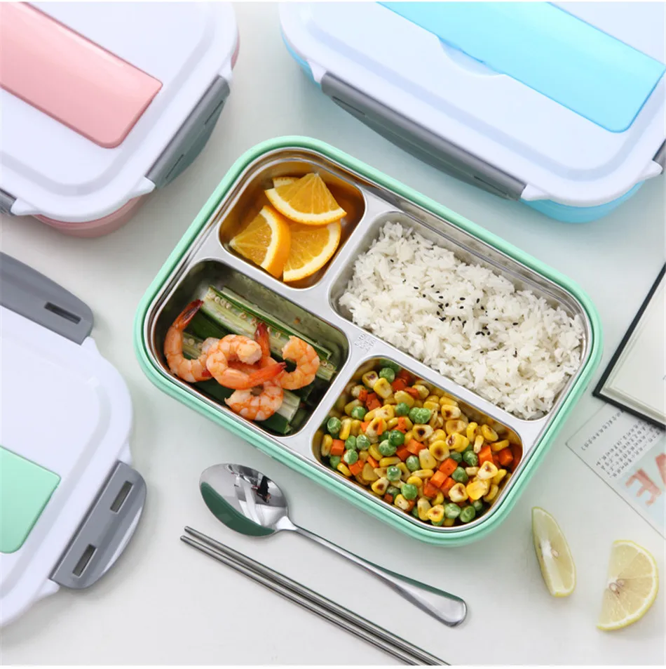 ONEUP 304 Ланч-бокс из нержавеющей стали с термосумкой BPA бесплатно Bento box контейнер для еды для студентов, офисных работников