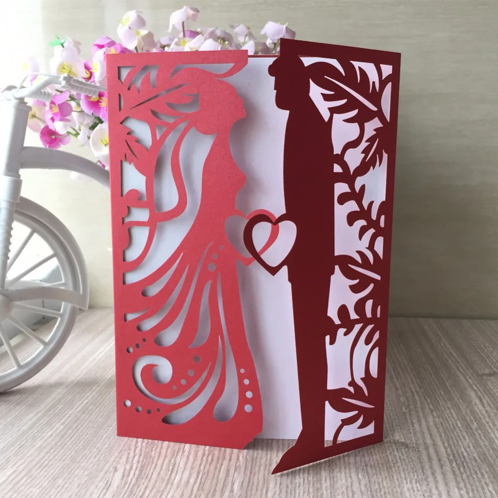 

100pcs country style 2018 new party wedding decoration invitaiton place cards latest dinner invitation card greeting card