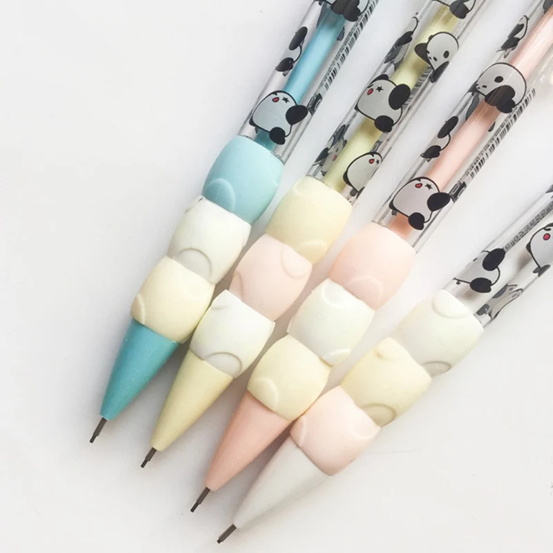 Kawaii мультфильм панда кремовый Пресс автоматический механический карандаш 0 5 мм