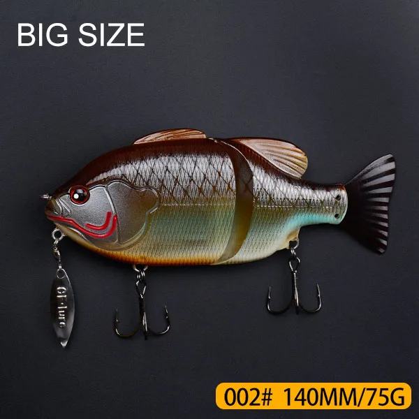 140mm 75g 002 120 мм, 50 г, 140 мм, 70 г, Плавающие приманки для ловли окуня, Тилапия с спиннером - Цвет: 140mm 75g 002