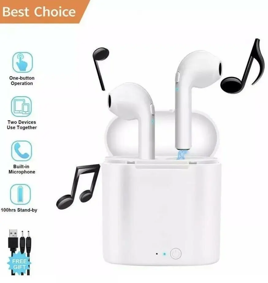 Горячая продажа i7s TWS мини беспроводные Bluetooth наушники стерео гарнитура с
