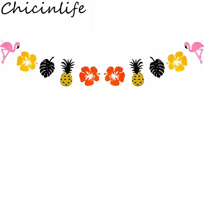 Chicinlife 1 комплект Фламинго Aloha баннер для вечеринки в честь Дня рождения Дети