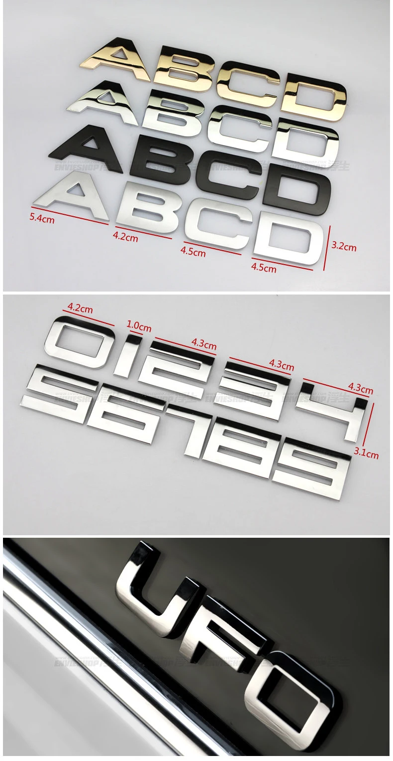 3 см хром металл цинк DIY ABC 123 буквы цифровой Сердце Звезда автомобиль Стайлинг эмблема переоборудования телефонные цифры и алфавит 3D стикер