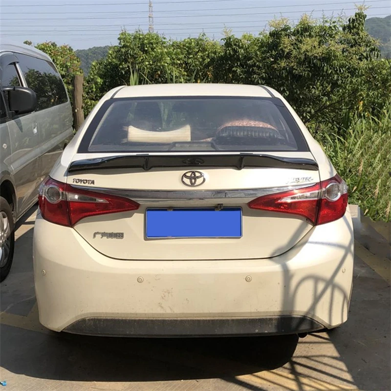 Использовать для Toyota corolla спойлер 15 16 17 18 год Левин Глянцевая углеродное волокно/FRP заднее крыло R стиль аксессуары