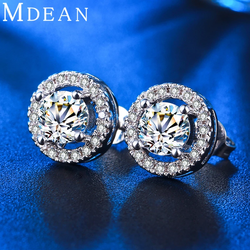 Mdean Женские Ювелирные наборы AAA циркон ювелирные изделия белые золотые