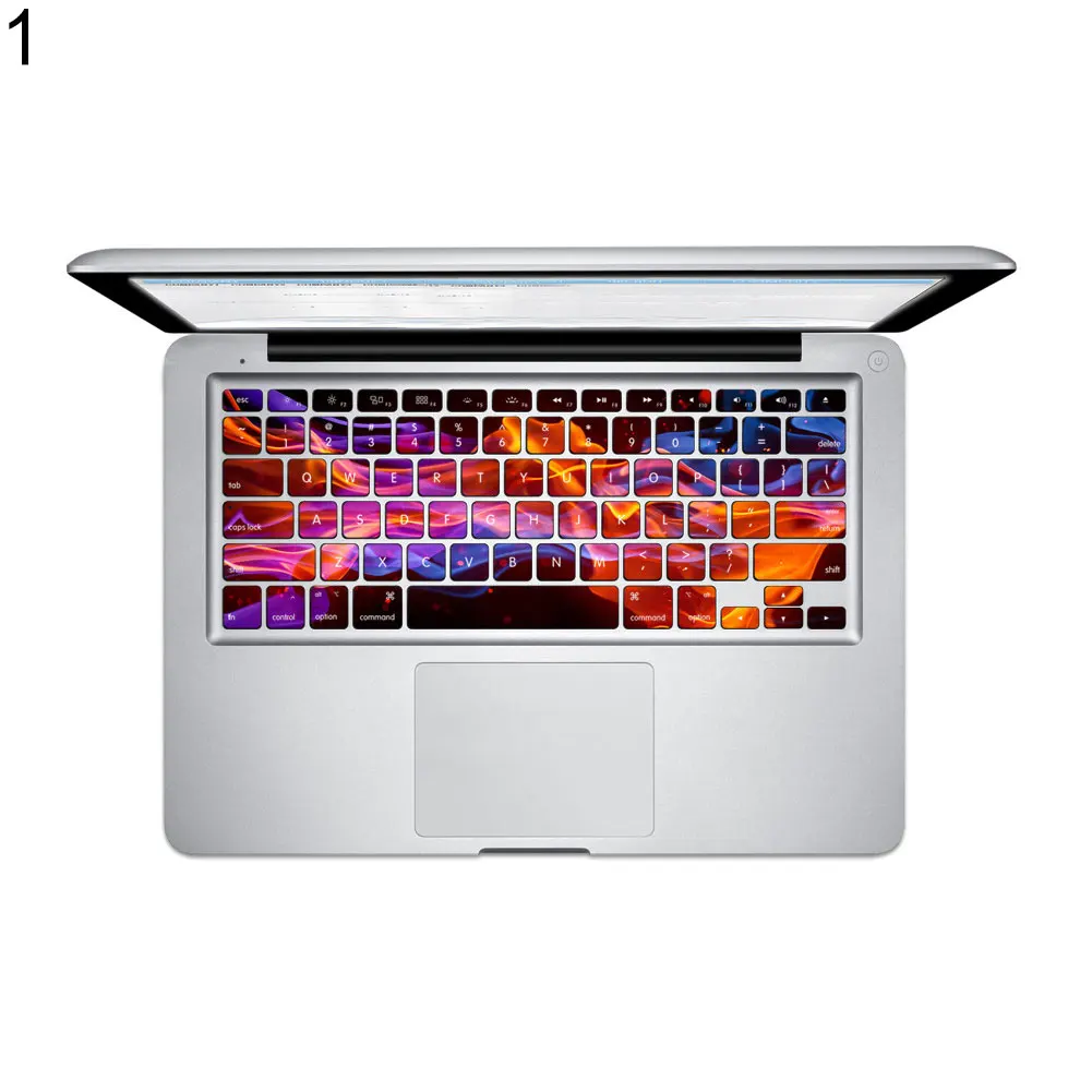 Galaxy Цвет планета клавиатура Стикеры чехол для ноутбука MacBook 12/13in retina в европейском стиле - Цвет: 1 for 12 inch