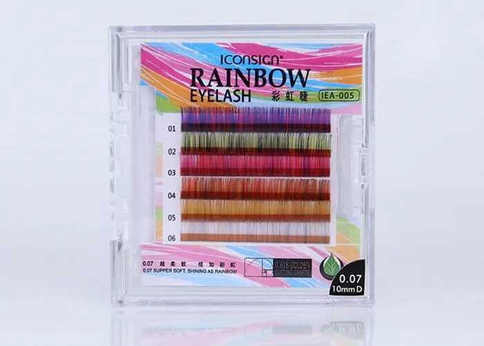 2 шт. наращивание ресниц ombre color s 0 07 разные цвета C & D от 8 мм до 12 бесплатная