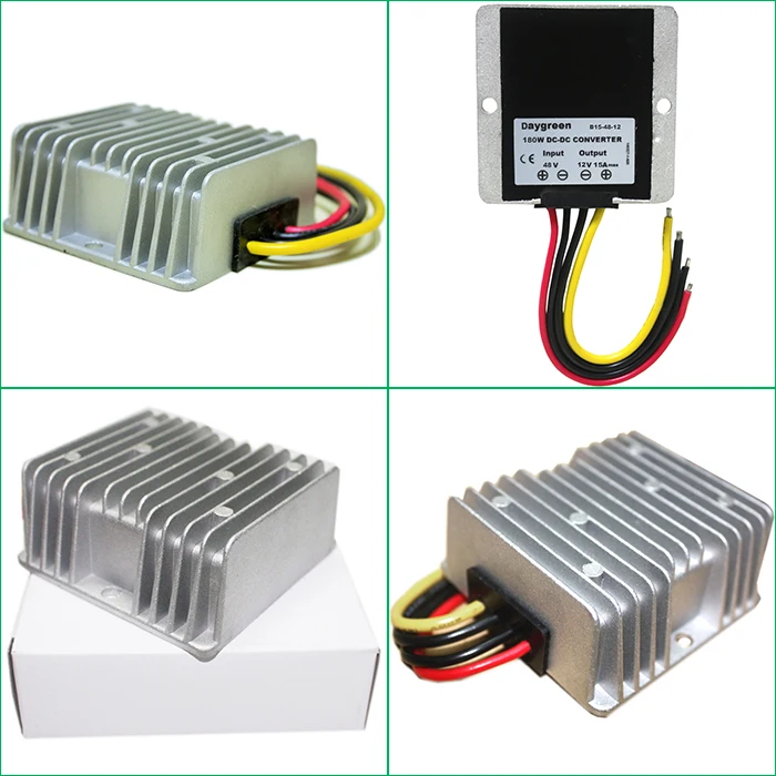 48 V-12 V 15A 180W Напряжение редуктор постоянного тока DC понижающий преобразователь CE по ограничению на использование опасных материалов в производстве Сертифицированный 48VDC для 12VDC 15а
