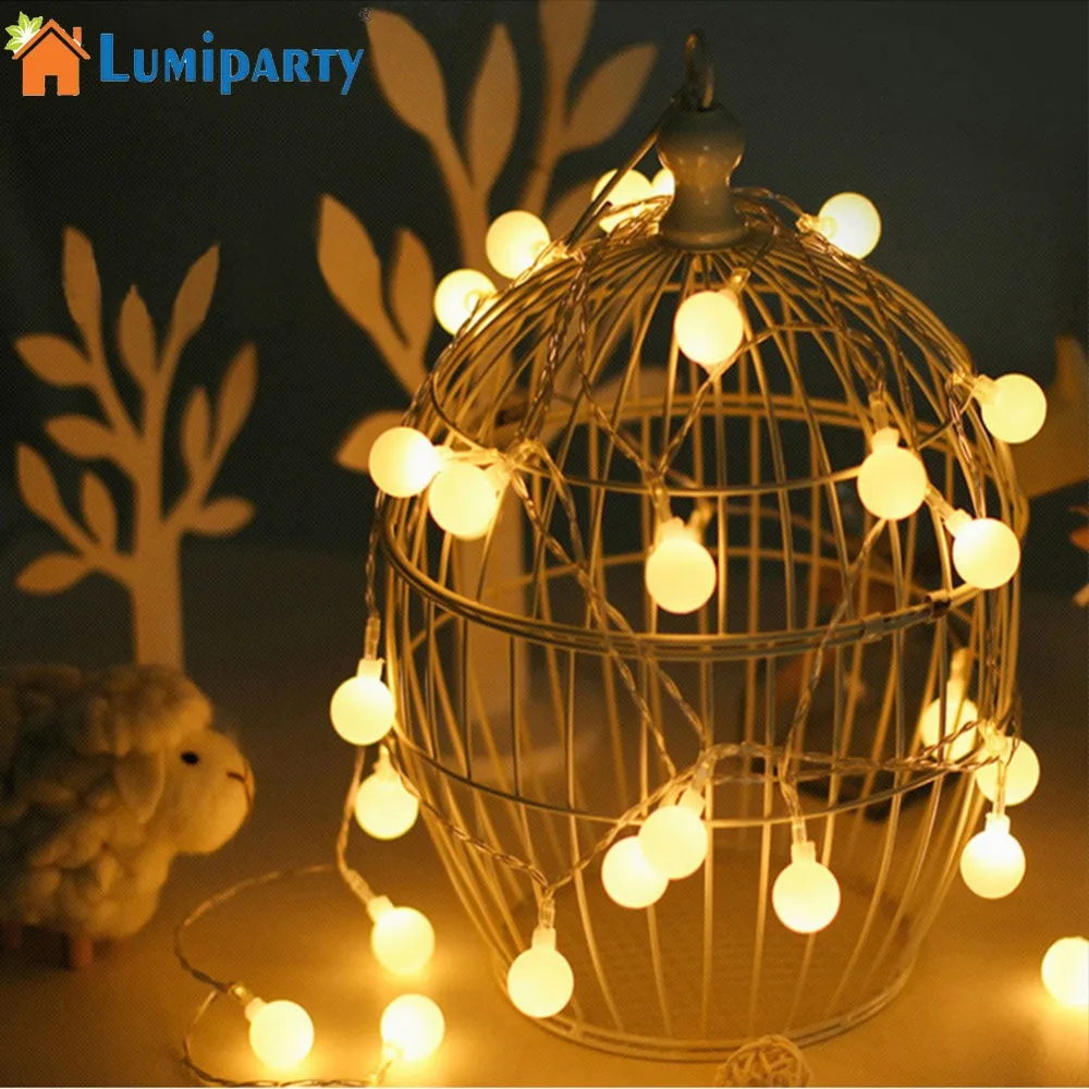 LumiParty 5 м 50 LED USB шариковая лампочка струнная лампа с пультом дистанционного