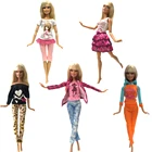 Платье для куклы NK, 5 шт.компл., модный наряд ручной работы, Повседневная стильная одежда, брюки, аксессуары для кукол Барби, подарок для девочек, детские игрушки