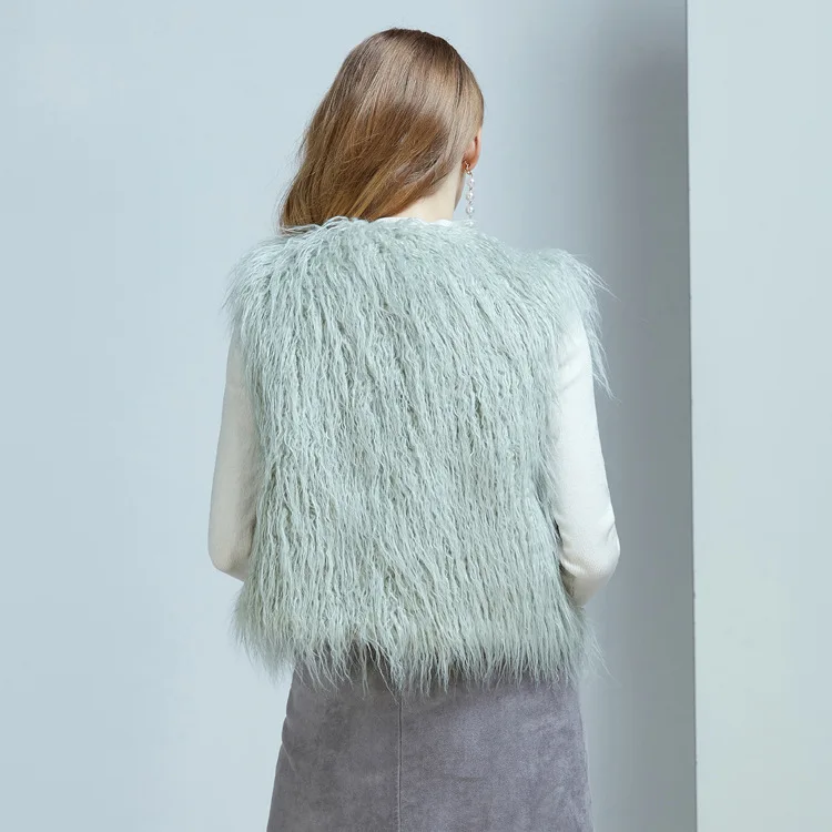 ZADORIN Veste Femme, милый меховой жилет из искусственного меха для женщин, большие размеры, пушистый жилет без рукавов, меховой жилет colete pele futro damskie