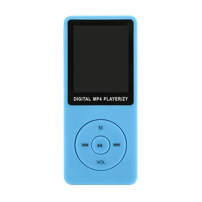 Спортивный MP3 музыкальный плеер Walkman с 1,8 дюймовым экраном и вставной картой, Полнодиапазонный FM стерео радио, встроенный микрофон, высокое качество - Цвет: Blue