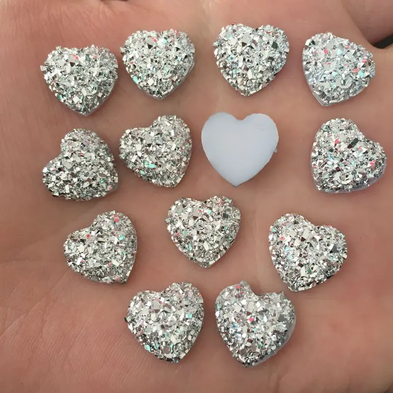 AB Смола 400 шт. 12 мм Bling Sweet heart flatback Скрапбукинг для телефона/фотосессия D500 * 10 | Дом и