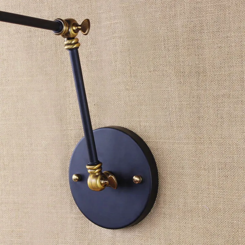 Классический дизайн старинные черные Настенные светильники в стиле ретро с