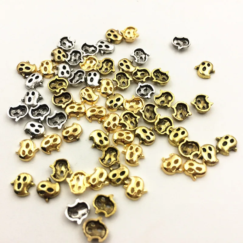 10 шт./лот Ретро Золотой Серебряный Хэллоуин конфеты призрак тыква металлический