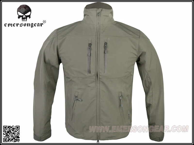 EMERSON Soft Shell Windbreaker Jacket Breathable perspiration Combat Jacket Foliage Green EM6810F