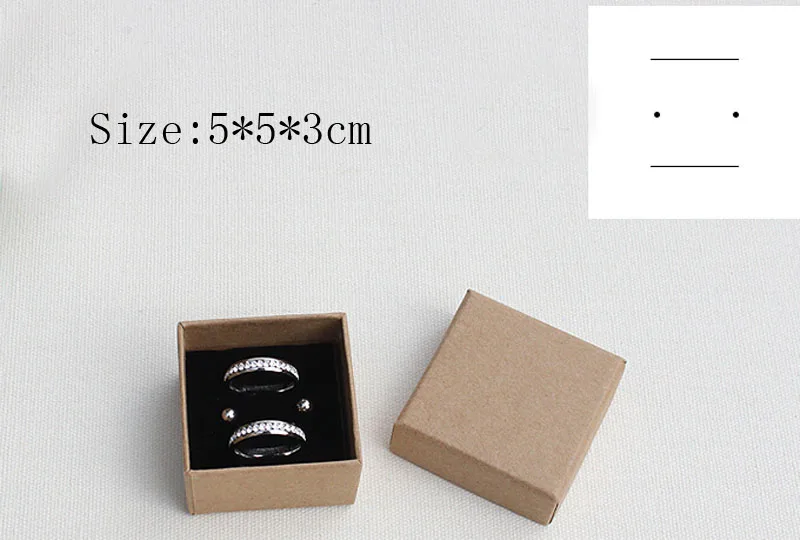 Коробка для ювелирных изделий,,, 100 шт./лот, коробка из крафт-бумаги, ожерелье с кулоном, кольцо, серьги, упаковочные коробки, подарочная коробка - Цвет: A
