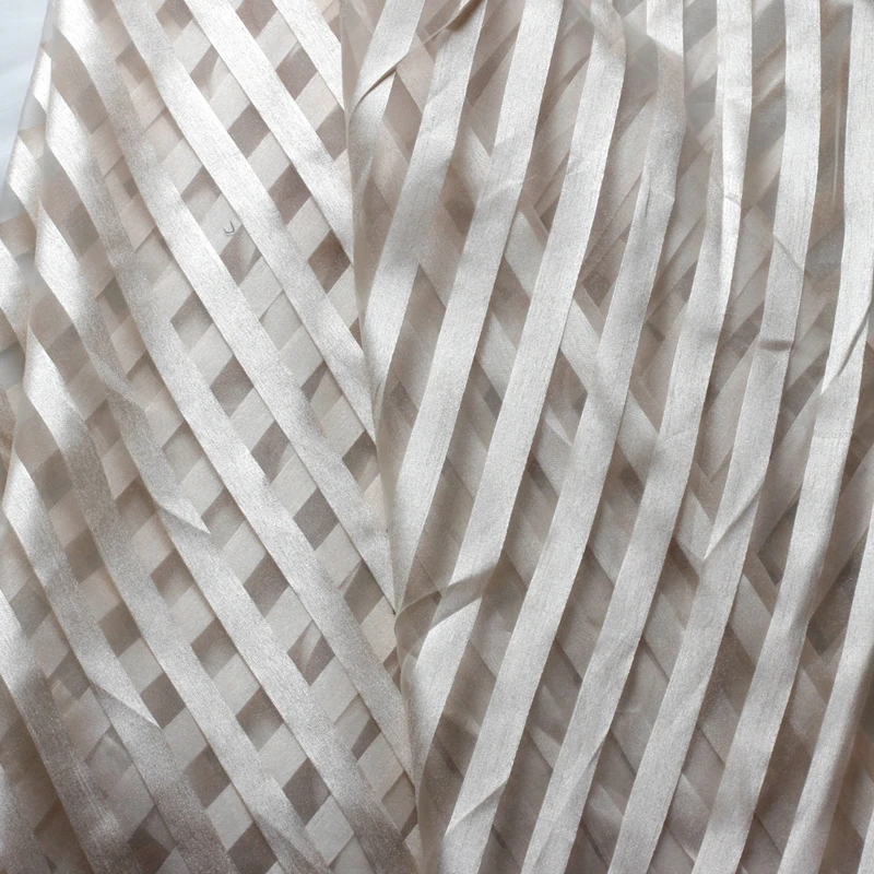 Сетчатая ткань в полоску хорошее качество для вечерних/свадебных платьев 150 см 5