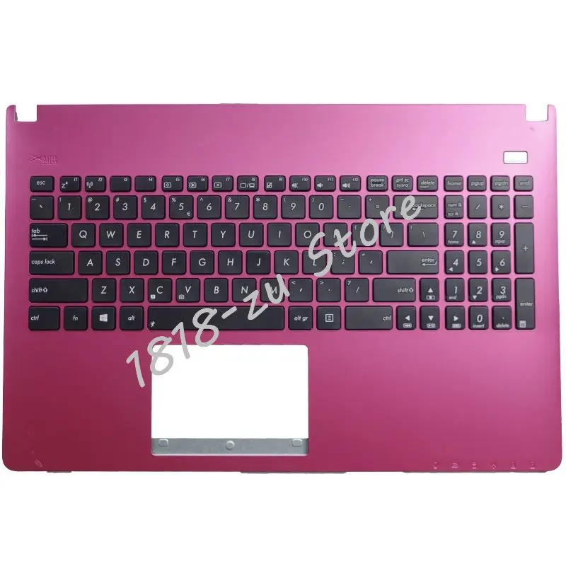 YALUZU English laptop keyboard with C shell for ASUS X501 X501A X501U X501EI X501X X501XE Topcase Housing Palmrest pink US new