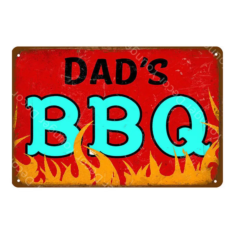 YD3603H Dad's BBQ вечерние металлические вывески для барбекю в античном стиле, для бара, отеля, стейка, дома, декор в стиле ретро, Настенная роспись, табличка YH043 - Цвет: YD3603H