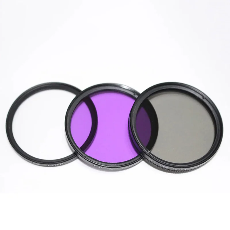 Комплект фильтров 49 52 55 58 62 67 72 77 82 мм UV CPL FLD с сумкой для крышки объектива