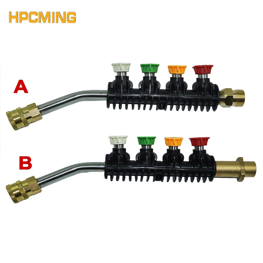 

Car Washer Metal Jet Lance High Pressure Quick Nozzle Elbow Nozzle Quick Connect for Professional Pressure car Wash (MOEP030)