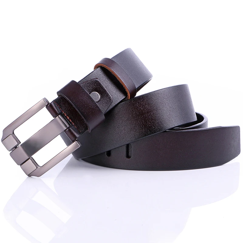 Ремень мужской из 2017 натуральной воловьей кожи с пряжкой язычком|leather belts for men|brand