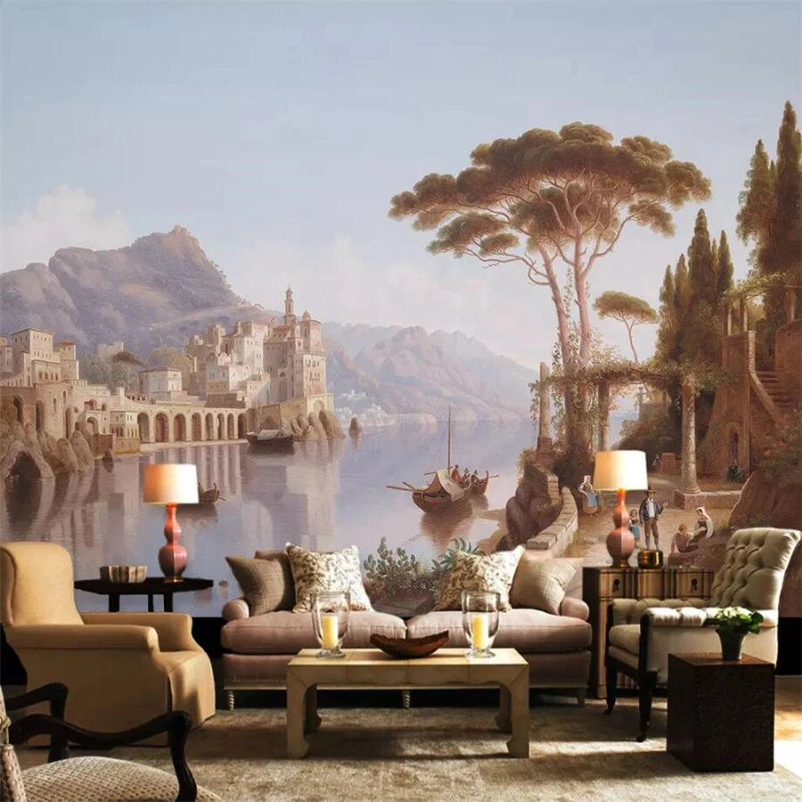 beibehang Custom Wallpaper 3d Photo mural papel de parede European Landscape Oil Painting Living room wallpaper | Обустройство дома