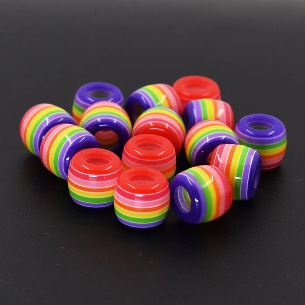 30 шт. бусины с бахромой 12 мм|big hole|beads 12mmstriped beads |