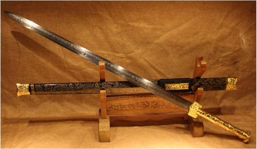 Нож Nice Sword Катана резные 1075 Углеродные лезвия с металлической ручкой деревянная
